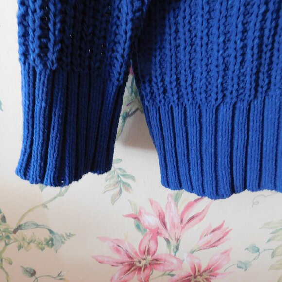 🦔🐾 Oversized Ribbed Blue Sweater - Picture 10 of 12